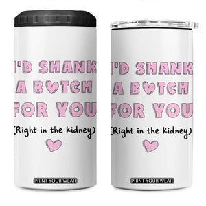 I'd Shark A Bitch For You 4 in 1 Can Cooler Tumbler Funny Gifts For BFF Daughter Granddaughter Mom Sister Teen Girls TB10 One Size: 16 oz White Print Your Wear