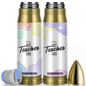 Best Teacher Appreciation Gifts Bullet Tumbler From Students Cute Pastel Butterfly TB10 White Print Your Wear