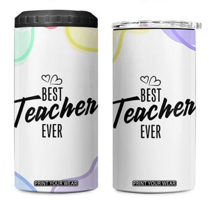Best Teacher Appreciation Gifts 4 in 1 Can Cooler Tumbler From Students Cute Pastel Butterfly TB10 One Size: 16 oz White Print Your Wear