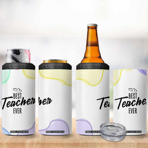 Best Teacher Appreciation Gifts 4 in 1 Can Cooler Tumbler From Students Cute Pastel Butterfly TB10 Print Your Wear