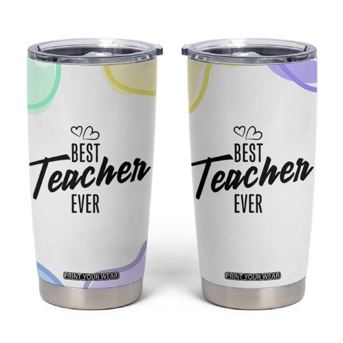 Best Teacher Appreciation Gifts Tumbler Cup From Students Cute Pastel Butterfly TB10 White Print Your Wear