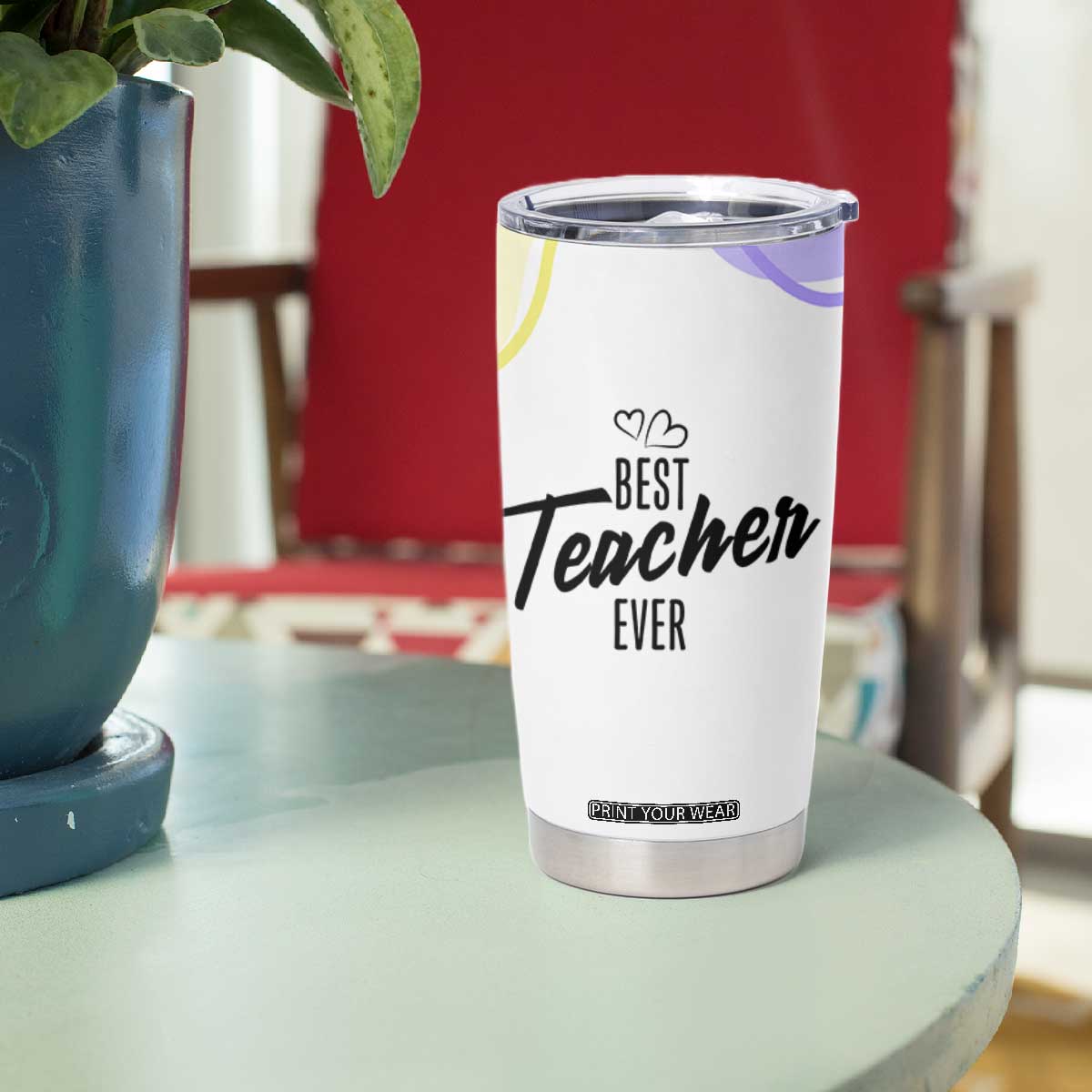 Best Teacher Appreciation Gifts Tumbler Cup From Students Cute Pastel Butterfly TB10 Print Your Wear