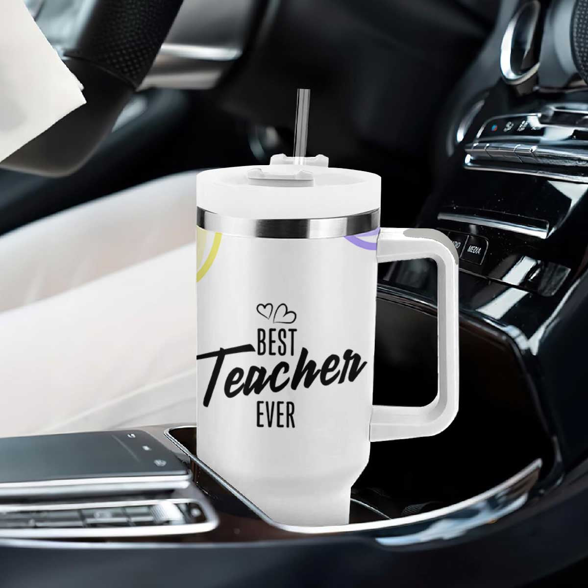 Best Teacher Appreciation Gifts Tumbler With Handle From Students Cute Pastel Butterfly TB10 Print Your Wear