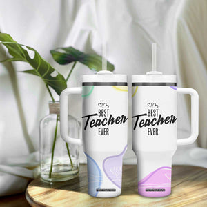 Best Teacher Appreciation Gifts Tumbler With Handle From Students Cute Pastel Butterfly TB10 Print Your Wear