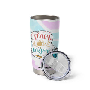 Teacher Tumbler Cup Teach Love Inspire Back To School Christmas Birthday Gift TB10 Print Your Wear