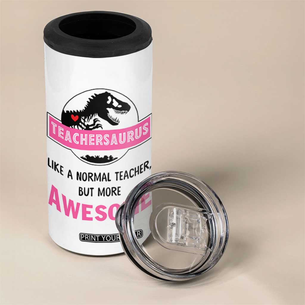 Teacher Appreciation Gifts 4 in 1 Can Cooler Tumbler Teach Love Inspire Teachersaurus Gifts From Student TB10 Print Your Wear
