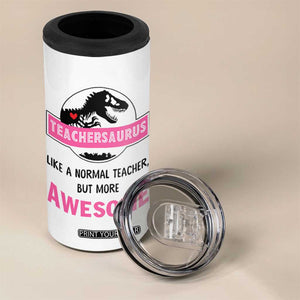 Teacher Appreciation Gifts 4 in 1 Can Cooler Tumbler Teach Love Inspire Teachersaurus Gifts From Student TB10 Print Your Wear