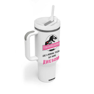 Teacher Appreciation Gifts Tumbler With Handle Teach Love Inspire Teachersaurus Gifts From Student TB10 Print Your Wear