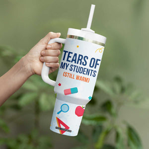 Funny Teacher Appreciation Gifts Tumbler With Handle Tears Of My Students Funny College Professor TB10 Print Your Wear