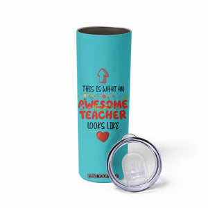 Funny Teacher Gifts Skinny Tumbler This Is What An Awesome Teacher Looks Like TB10 Print Your Wear