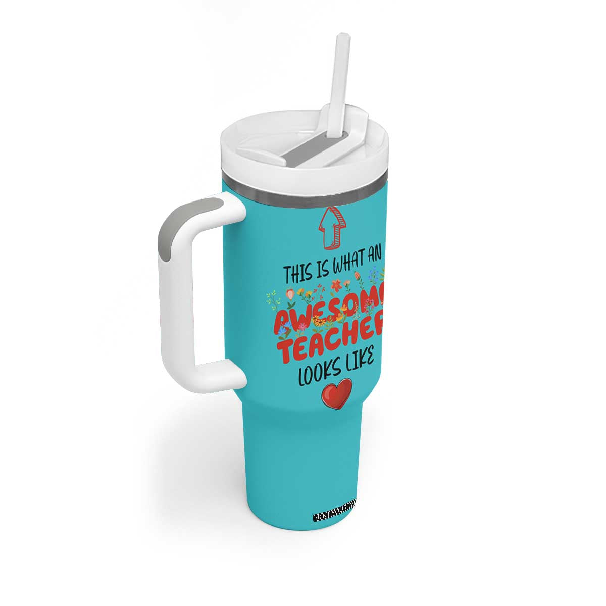 Funny Teacher Gifts Tumbler With Handle This Is What An Awesome Teacher Looks Like TB10 Print Your Wear