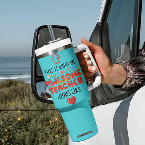 Funny Teacher Gifts Tumbler With Handle This Is What An Awesome Teacher Looks Like TB10 Print Your Wear