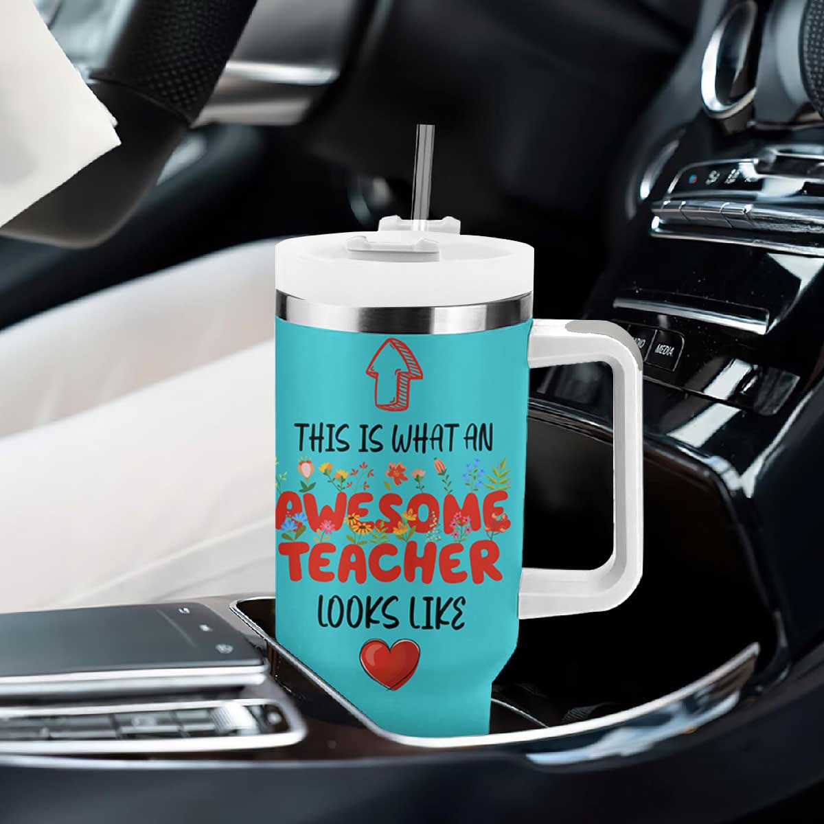 Funny Teacher Gifts Tumbler With Handle This Is What An Awesome Teacher Looks Like TB10 Print Your Wear