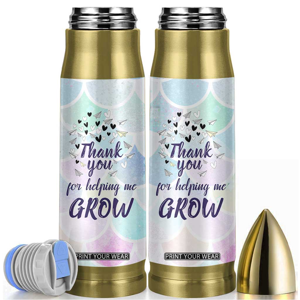 Thank You For Helping Me Grow Bullet Tumbler Thank You Appreciation Gift TB10 Pastel Print Your Wear