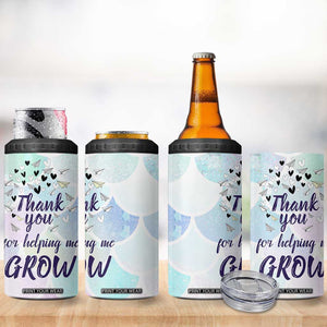 Thank You For Helping Me Grow 4 in 1 Can Cooler Tumbler Thank You Appreciation Gift TB10 Print Your Wear