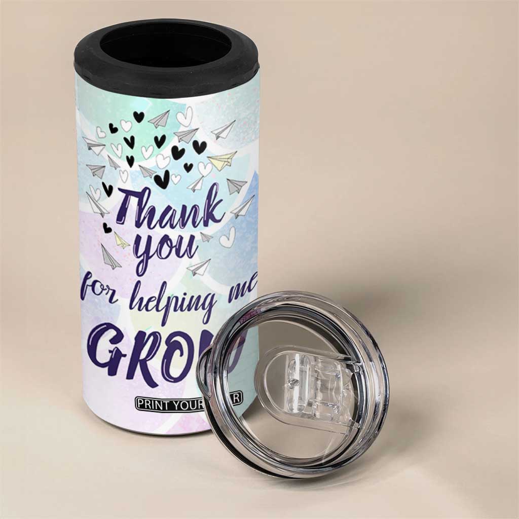 Thank You For Helping Me Grow 4 in 1 Can Cooler Tumbler Thank You Appreciation Gift TB10 Print Your Wear