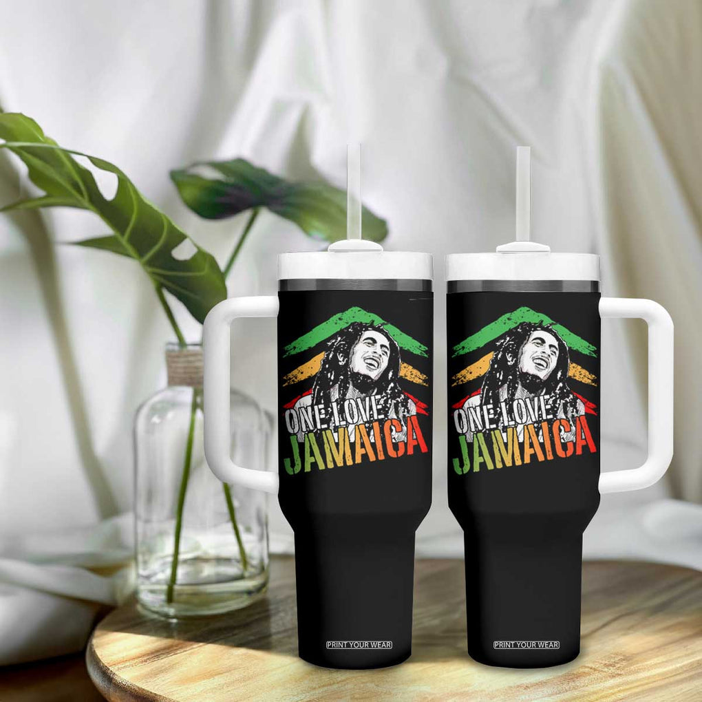 Rasta Reggae Music Marley Tumbler With Handle One Love Jamaica Peace Rastafari Roots TB10 Print Your Wear