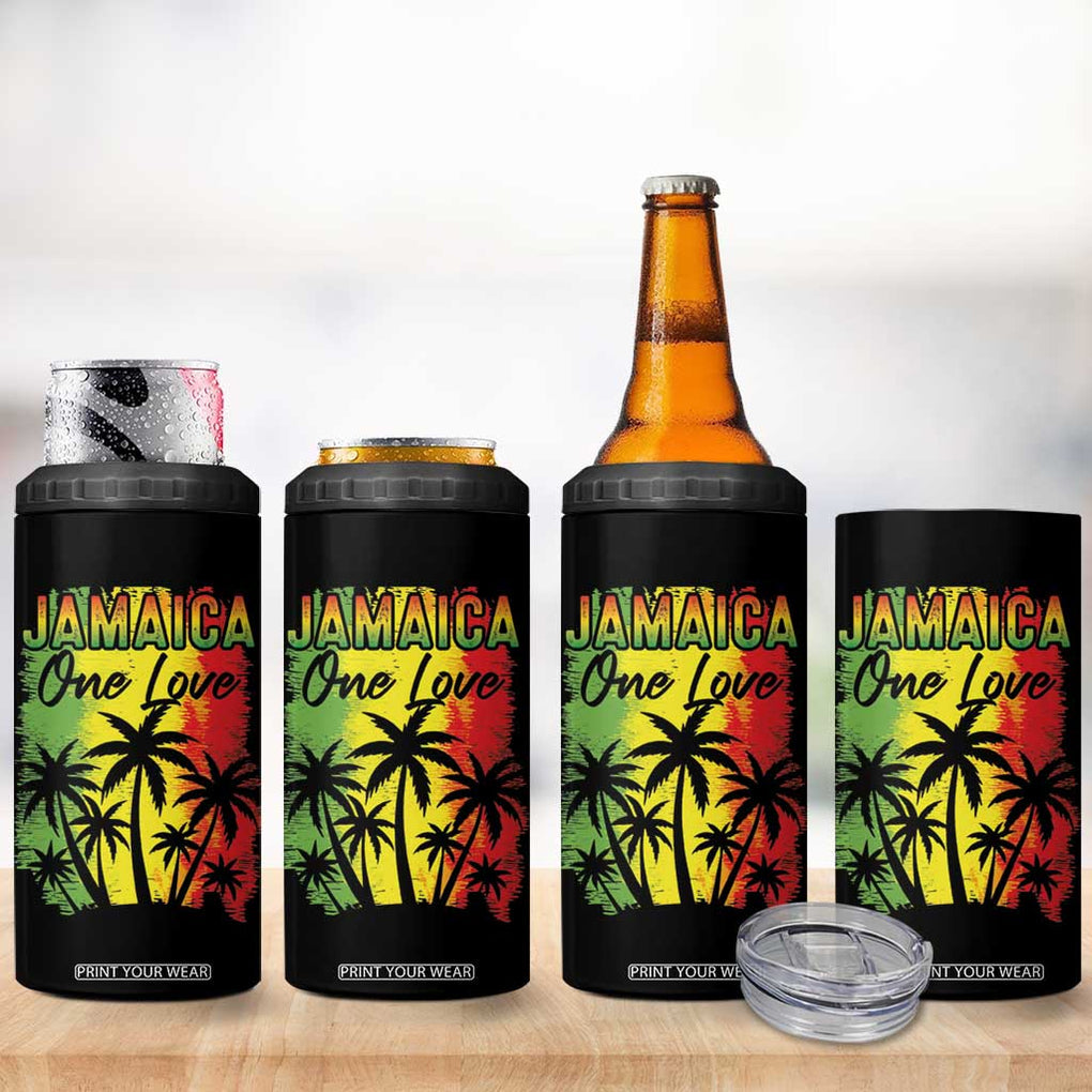 Jamaican Pride 4 in 1 Can Cooler Tumbler One Love Jamaica Peace Sunset Travel Vacation Souvenir TB10 Print Your Wear