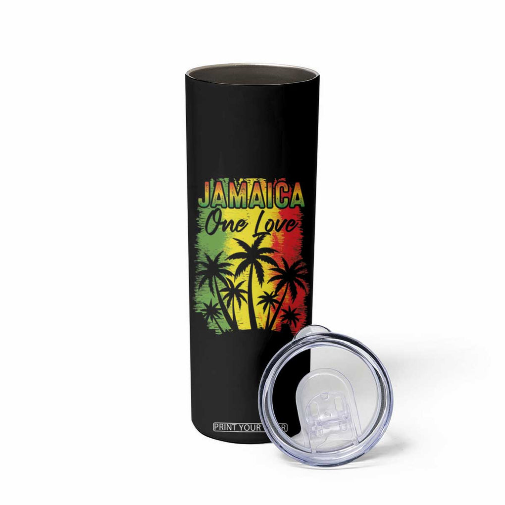 Jamaican Pride Skinny Tumbler One Love Jamaica Peace Sunset Travel Vacation Souvenir TB10 Print Your Wear