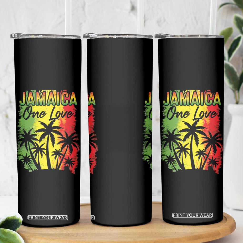 Jamaican Pride Skinny Tumbler One Love Jamaica Peace Sunset Travel Vacation Souvenir TB10 Print Your Wear