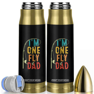 Fly Fishing Bullet Tumbler Funny Fathers Day Reel Cool Dad Papa Fly Tying Fisherman TB10 Black Print Your Wear