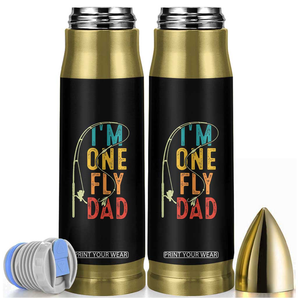 Fly Fishing Bullet Tumbler Funny Fathers Day Reel Cool Dad Papa Fly Tying Fisherman TB10 Black Print Your Wear