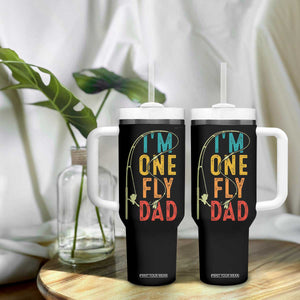 Fly Fishing Tumbler With Handle Funny Fathers Day Reel Cool Dad Papa Fly Tying Fisherman TB10 Print Your Wear