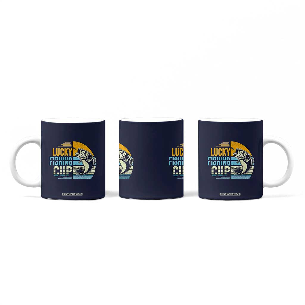 Lucky Fishing Coffee Mug Funny Fathers Day Fishing Gifts For Men TB10 Print Your Wear