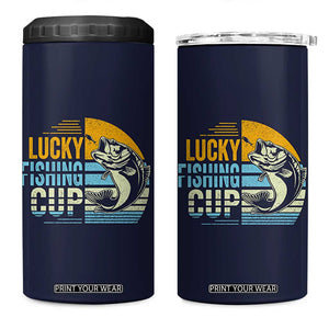 Lucky Fishing 4 in 1 Can Cooler Tumbler Funny Fathers Day Fishing Gifts For Men TB10 One Size: 16 oz Navy Print Your Wear
