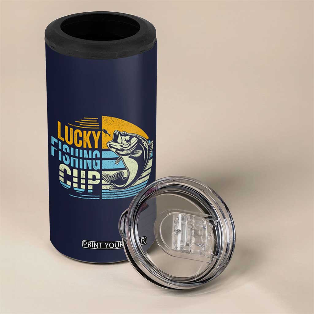 Lucky Fishing 4 in 1 Can Cooler Tumbler Funny Fathers Day Fishing Gifts For Men TB10 Print Your Wear
