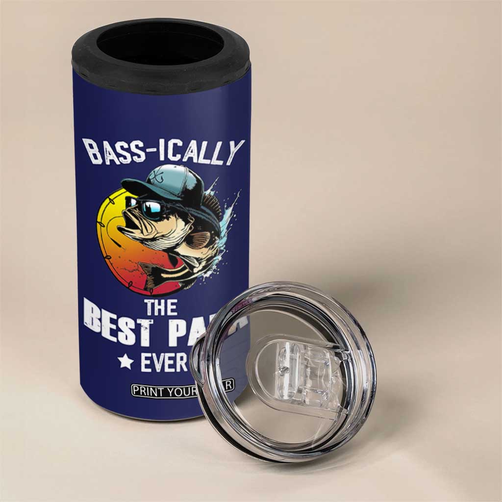 Fishing Gifts For Men 4 in 1 Can Cooler Tumbler Best Papa Ever Bass Fish Fisherman Fathers Day Gift TB10 Print Your Wear