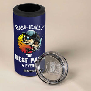 Fishing Gifts For Men 4 in 1 Can Cooler Tumbler Best Papa Ever Bass Fish Fisherman Fathers Day Gift TB10 Print Your Wear