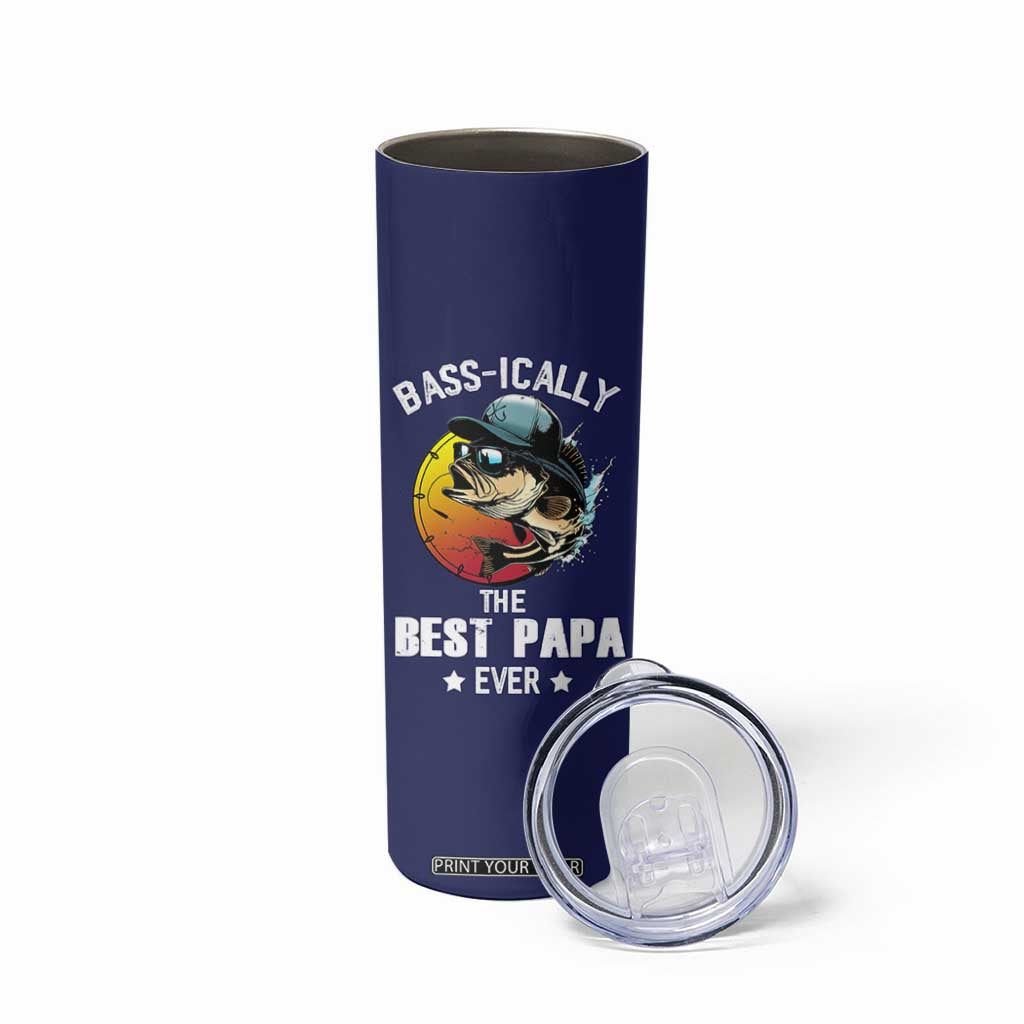 Fishing Gifts For Men Skinny Tumbler Best Papa Ever Bass Fish Fisherman Fathers Day Gift TB10 Print Your Wear