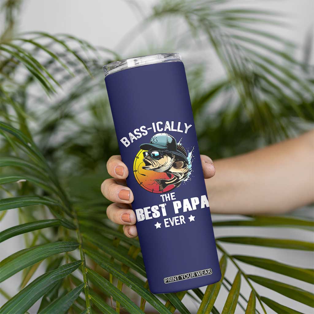 Fishing Gifts For Men Skinny Tumbler Best Papa Ever Bass Fish Fisherman Fathers Day Gift TB10 Print Your Wear