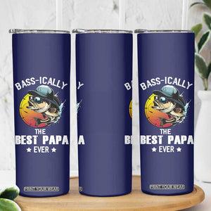 Fishing Gifts For Men Skinny Tumbler Best Papa Ever Bass Fish Fisherman Fathers Day Gift TB10 Print Your Wear