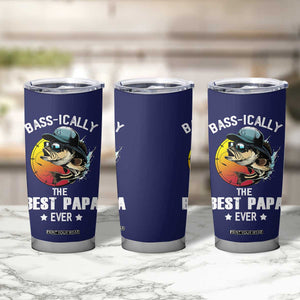 Fishing Gifts For Men Tumbler Cup Best Papa Ever Bass Fish Fisherman Fathers Day Gift TB10 Print Your Wear
