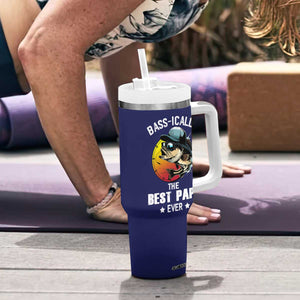 Fishing Gifts For Men Tumbler With Handle Best Papa Ever Bass Fish Fisherman Fathers Day Gift TB10 Print Your Wear