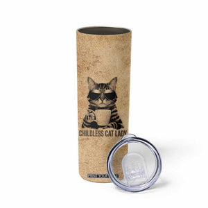 President Kamala Harris 2024 Skinny Tumbler Vintage Coffee Cat Childless Cat Lady TB10 Print Your Wear