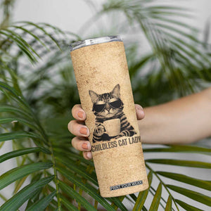 President Kamala Harris 2024 Skinny Tumbler Vintage Coffee Cat Childless Cat Lady TB10 Print Your Wear