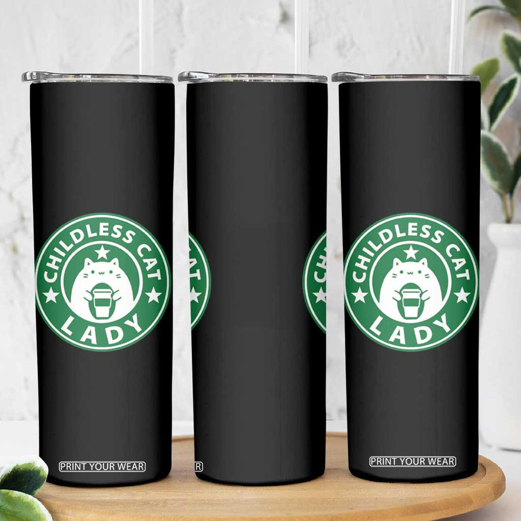 President Kamala Harris 2024 Skinny Tumbler Funny Coffee Cat Childless Cat Lady TB10 Print Your Wear