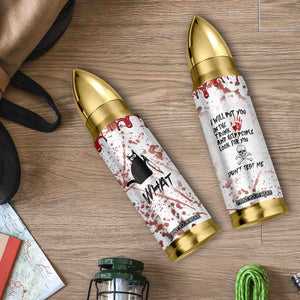 Funny Cat Lover Gifts Bullet Tumbler Halloween Murderous Cat With Knife What TB10 Print Your Wear