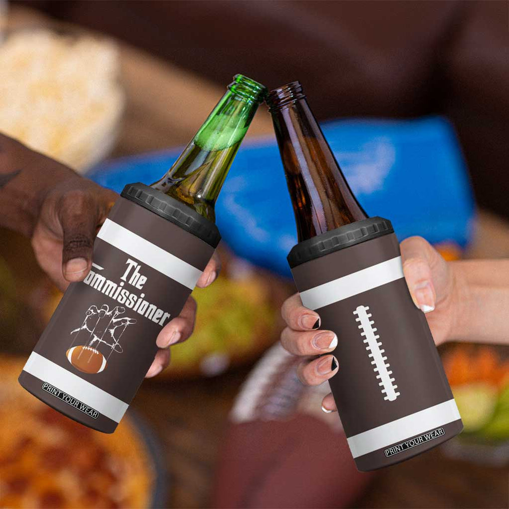 Fantasy Football Commissioner Draft Party Commish FFL 4 in 1 Can Cooler Tumbler Sports Party Gifts TB10 Print Your Wear
