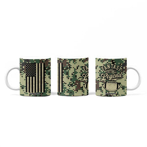 Fantasy Football Legend Coffee Mug Camo American Flag TB10 Print Your Wear