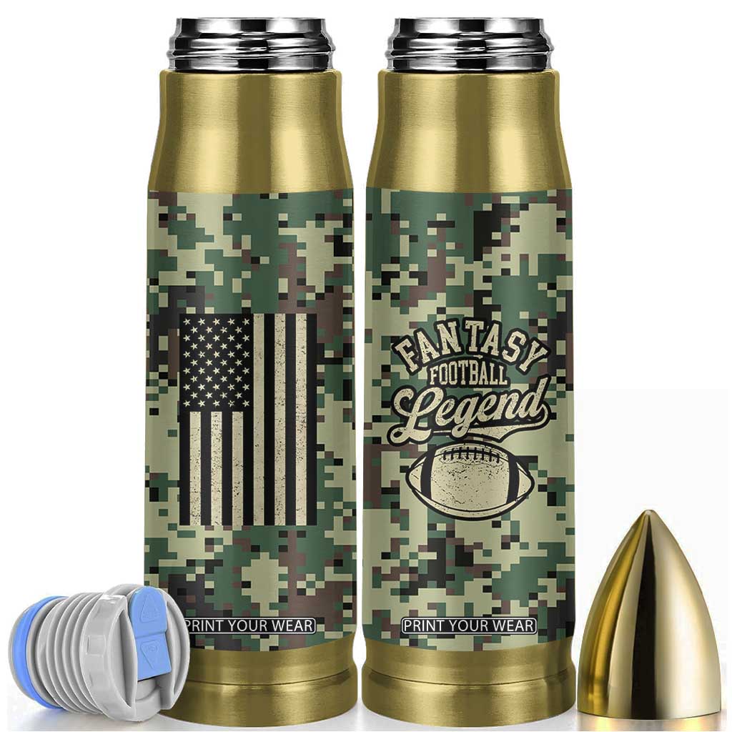 Fantasy Football Legend Bullet Tumbler Camo American Flag TB10 Camo Print Your Wear
