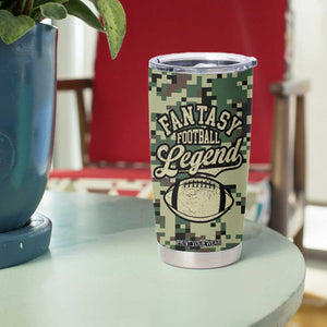 Fantasy Football Legend Tumbler Cup Camo American Flag TB10 Print Your Wear
