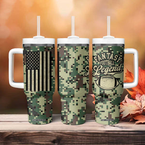 Fantasy Football Legend Tumbler With Handle Camo American Flag TB10 Print Your Wear