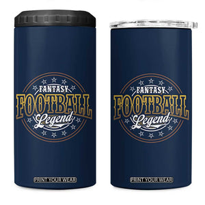 Fantasy Football Legend 4 in 1 Can Cooler Tumbler Funny Draft Party TB10 One Size: 16 oz Navy Print Your Wear
