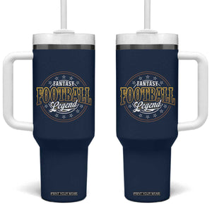 Fantasy Football Legend Tumbler With Handle Funny Draft Party TB10 One Size: 40 oz Navy Print Your Wear