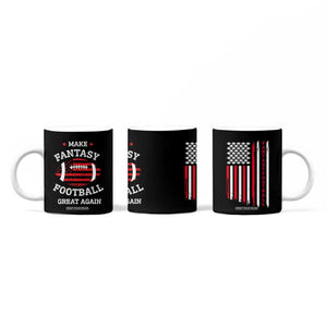 Make Fantasy Football Great Again Coffee Mug Funny Draft Party American Flag TB10 Print Your Wear