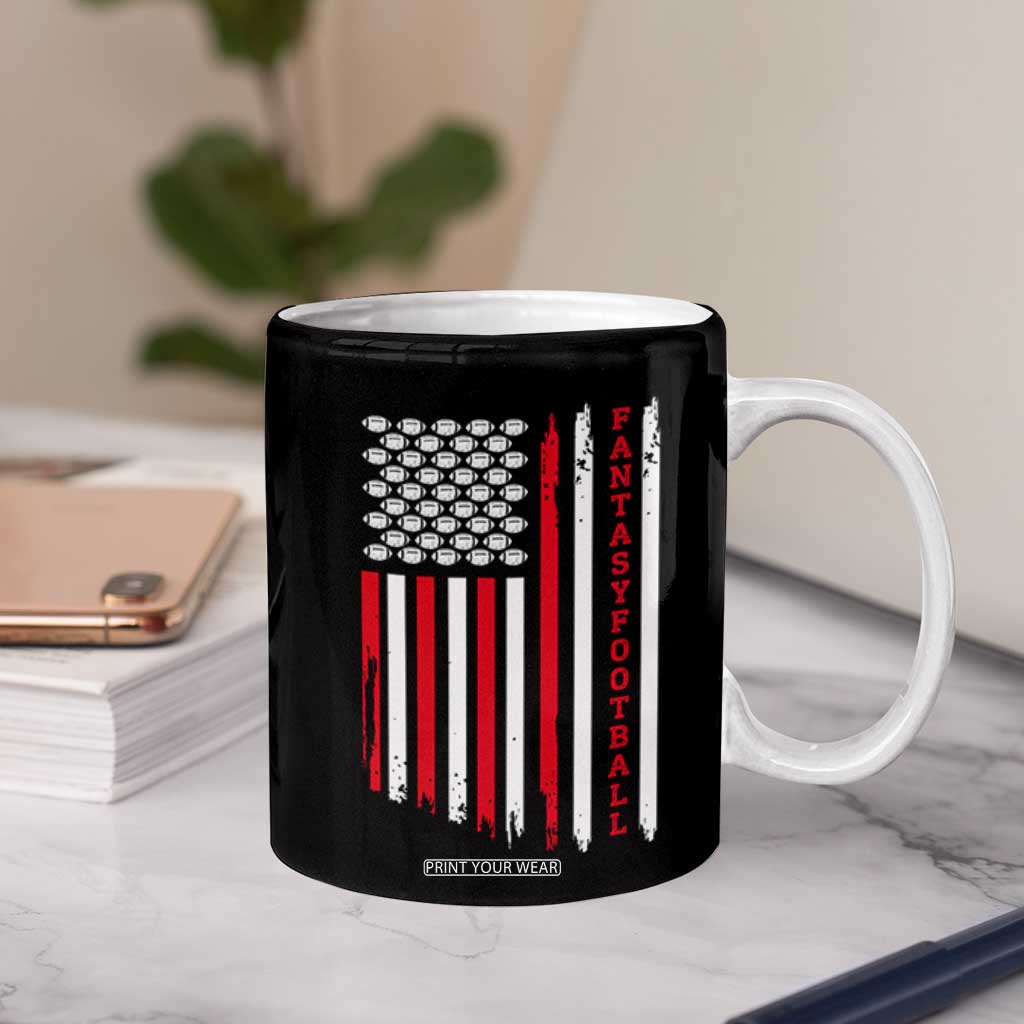 Make Fantasy Football Great Again Coffee Mug Funny Draft Party American Flag TB10 Print Your Wear